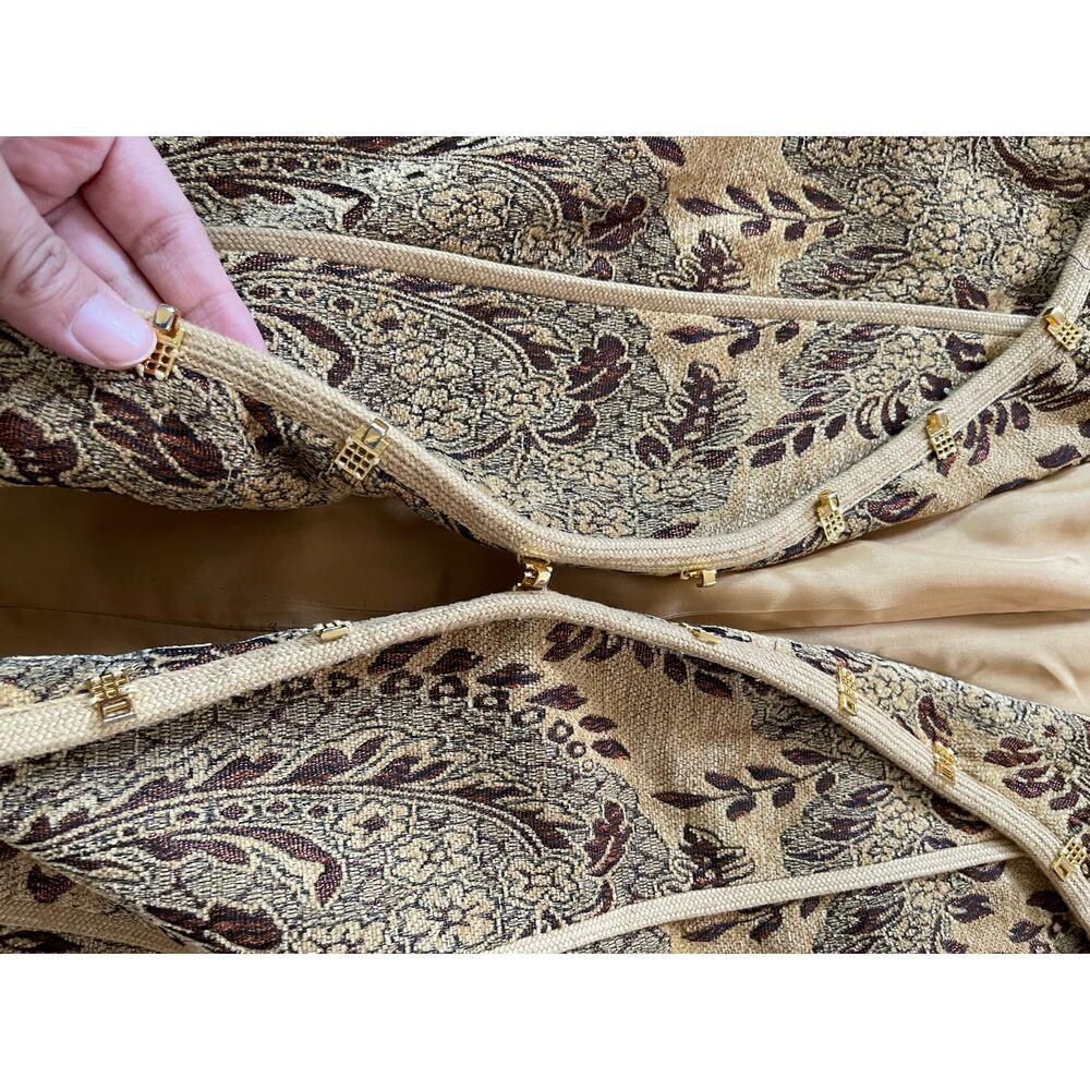 Vintage 90s‎ Carlisle Velvet Brocade Jacquard Jacket Upholstery 6 - Picture 6 of 6